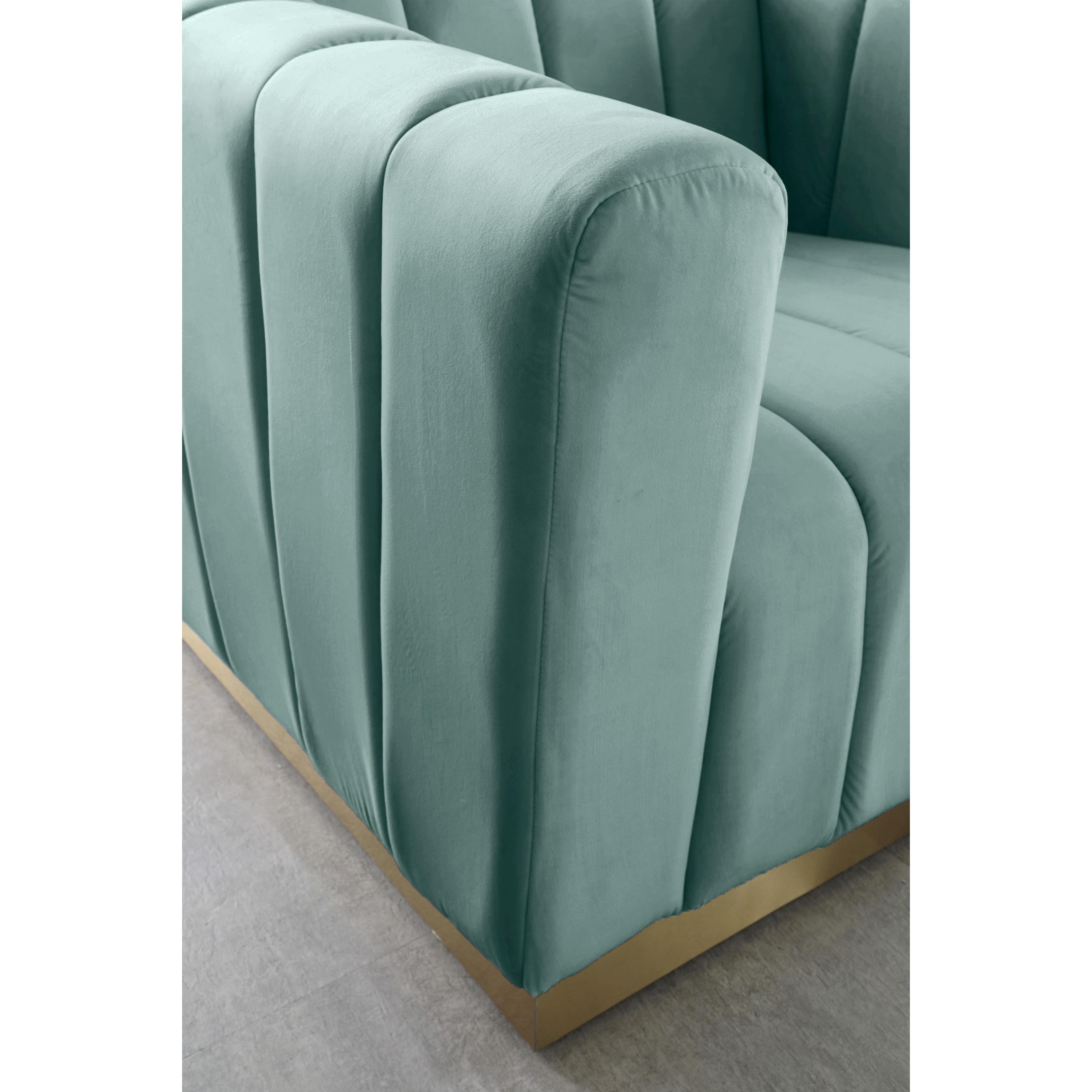 Meridian Marlon Mint Velvet Chair