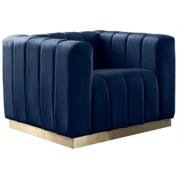 Meridian Marlon Navy Velvet Chair