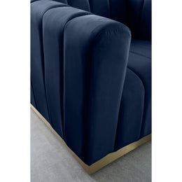Meridian Marlon Navy Velvet Chair