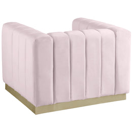 Meridian Marlon Pink Velvet Chair