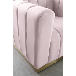 Meridian Marlon Pink Velvet Chair