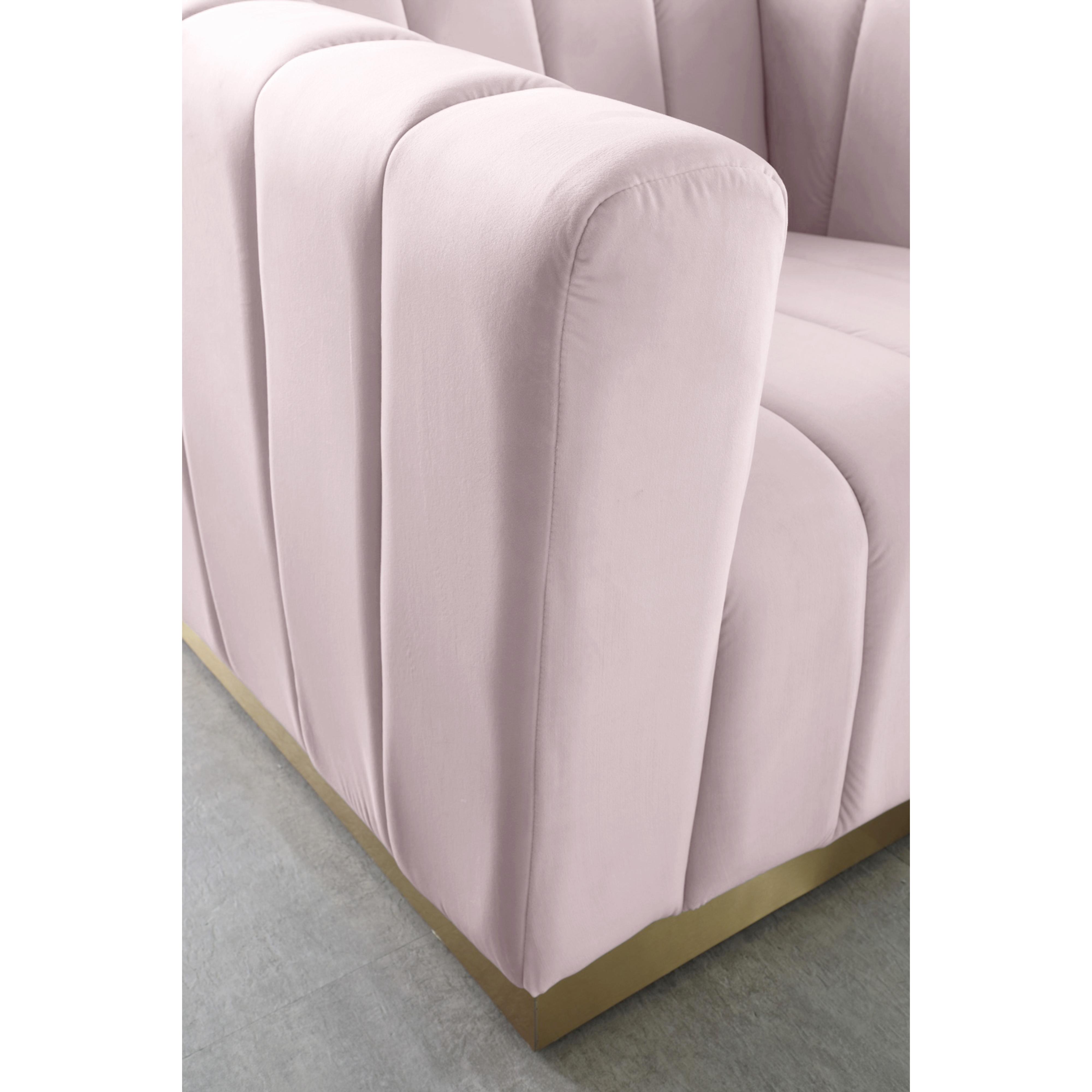 Meridian Marlon Pink Velvet Chair