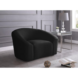 Meridian Riley Black Velvet Chair
