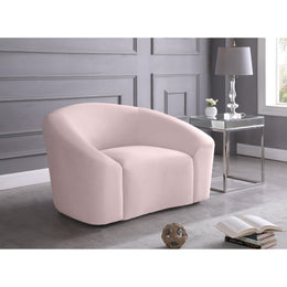 Meridian Riley Pink Velvet Chair