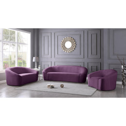 Meridian Riley Purple Velvet Chair