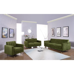 Meridian Lola Olive Velvet Chair