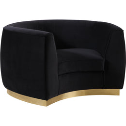Meridian Julian Black Velvet Chair