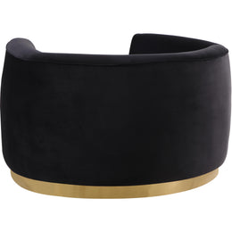 Meridian Julian Black Velvet Chair