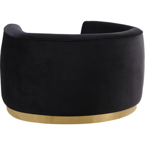 Meridian Julian Black Velvet Chair