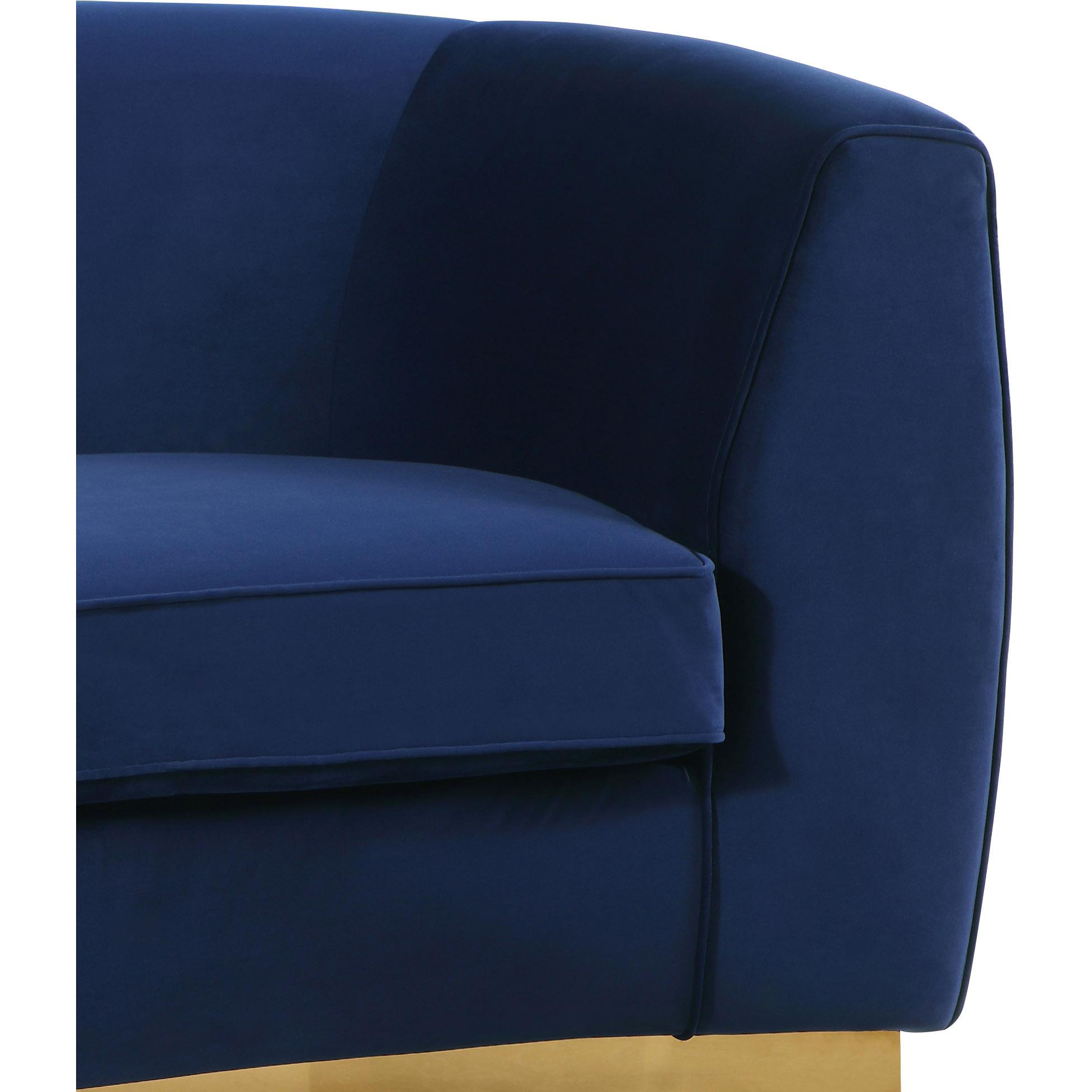 Meridian Julian Navy Velvet Chair
