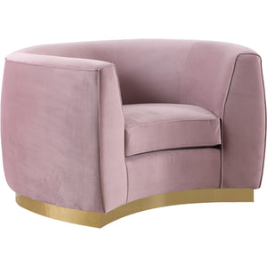 Meridian Julian Pink Velvet Chair