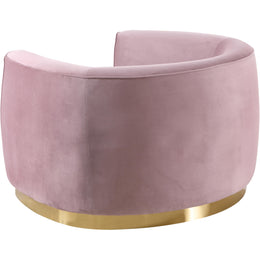 Meridian Julian Pink Velvet Chair