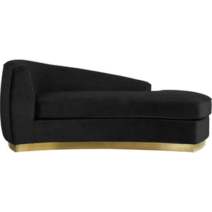 Meridian Julian Black Velvet Chaise