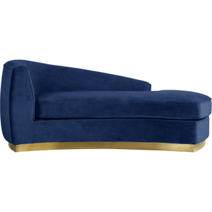Meridian Julian Navy Velvet Chaise