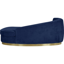 Meridian Julian Navy Velvet Chaise