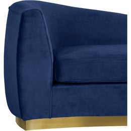 Meridian Julian Navy Velvet Chaise