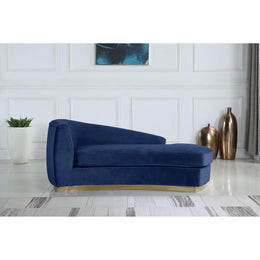 Meridian Julian Navy Velvet Chaise
