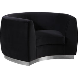 Meridian Julian Black Velvet Chair