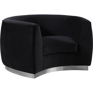 Meridian Julian Black Velvet Chair