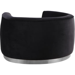 Meridian Julian Black Velvet Chair
