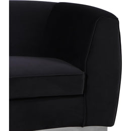 Meridian Julian Black Velvet Chair