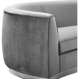 Meridian Julian Grey Velvet Chair