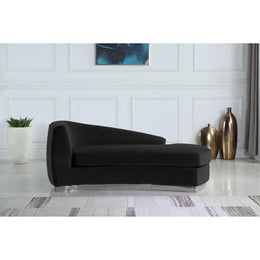 Meridian Julian Black Velvet Chaise