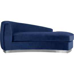 Meridian Julian Navy Velvet Chaise