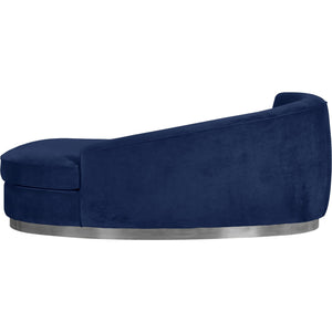 Meridian Julian Navy Velvet Chaise