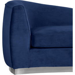 Meridian Julian Navy Velvet Chaise