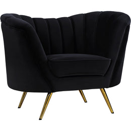 Meridian Margo Black Velvet Chair