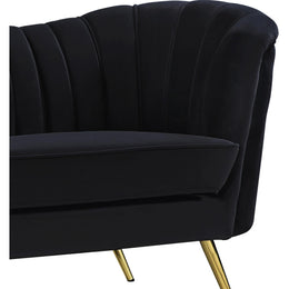 Meridian Margo Black Velvet Chair
