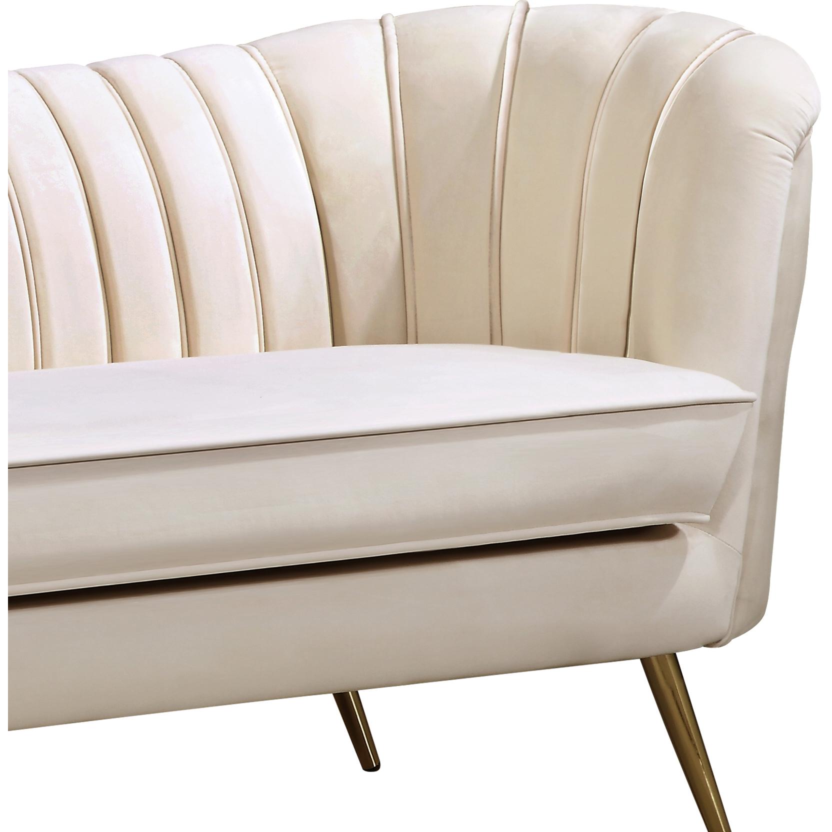Meridian Margo Cream Velvet Chair