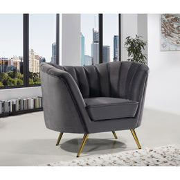 Meridian Margo Grey Velvet Chair