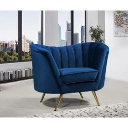 Meridian Margo Navy Velvet Chair