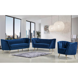 Meridian Margo Navy Velvet Chair