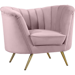 Meridian Margo Pink Velvet Chair