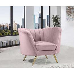 Meridian Margo Pink Velvet Chair