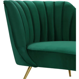 Meridian Margo Green Velvet Chaise