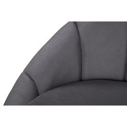 Meridian Shelly Grey Velvet Chaise
