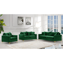 Meridian Naomi Green Velvet Chair