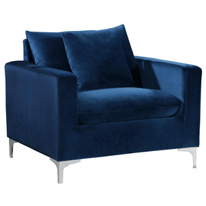 Meridian Naomi Navy Velvet Chair