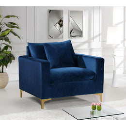 Meridian Naomi Navy Velvet Chair