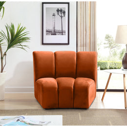 Meridian Infinity Cognac Velvet Modular Chair