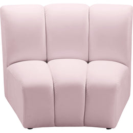 Meridian Infinity Pink Velvet Modular Chair
