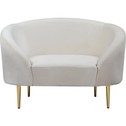 Meridian Ritz Cream Velvet Chair