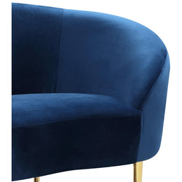 Meridian Ritz Navy Velvet Chair