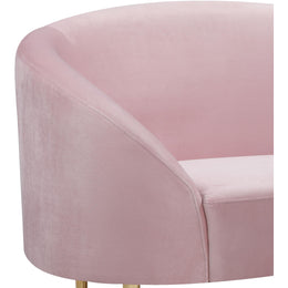 Meridian Ritz Pink Velvet Chair