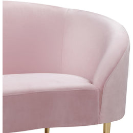 Meridian Ritz Pink Velvet Chair