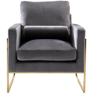 Meridian Mila Grey Velvet Chair
